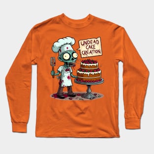 Undead Cake creation - Zombie Baker Long Sleeve T-Shirt